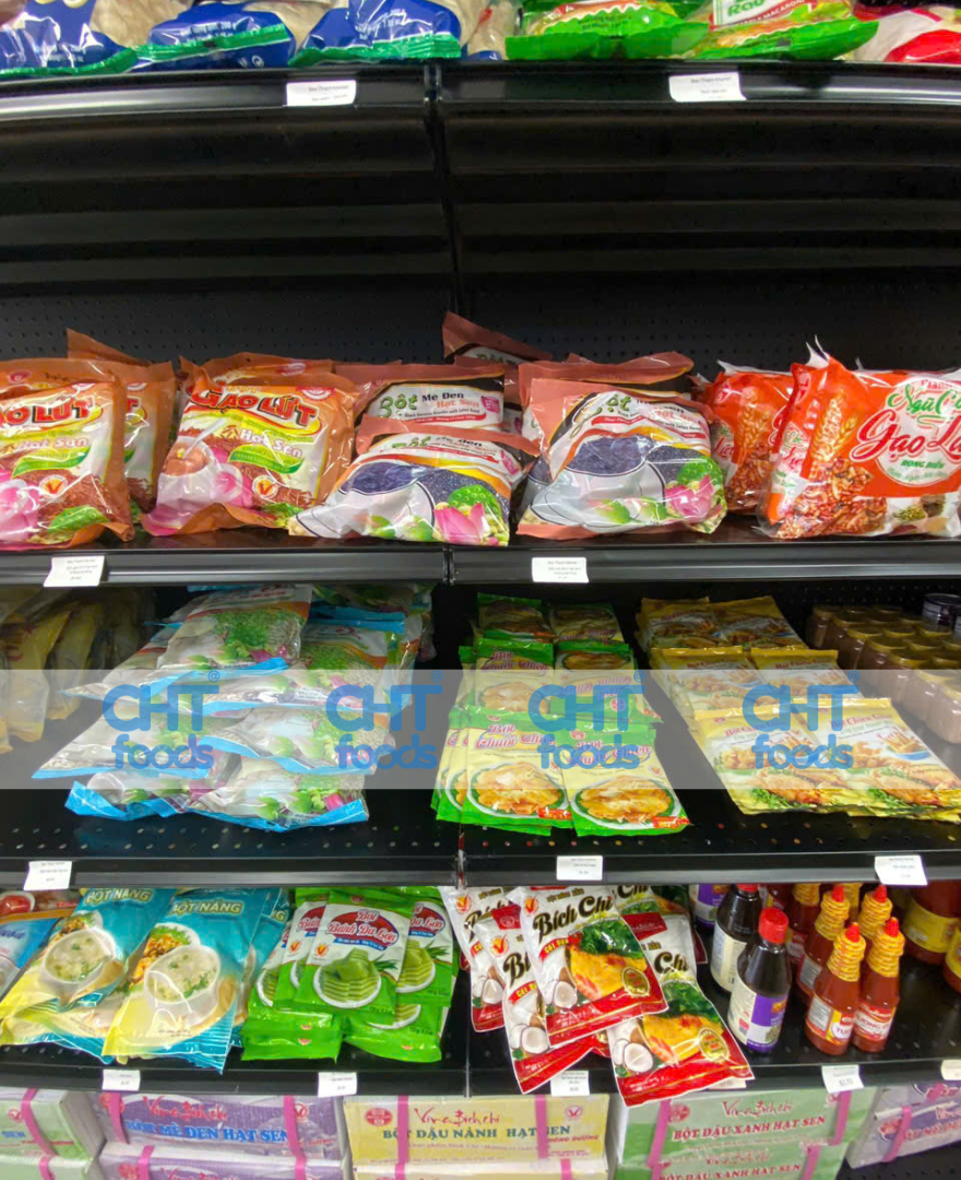 Sản phẩm CHTfoods tại siêu thị Mỹ
