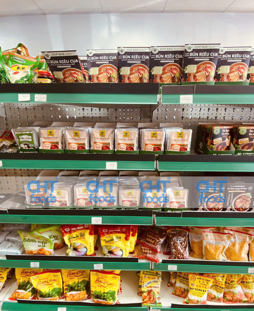 Sản phẩm CHTfoods tại siêu thị Mỹ